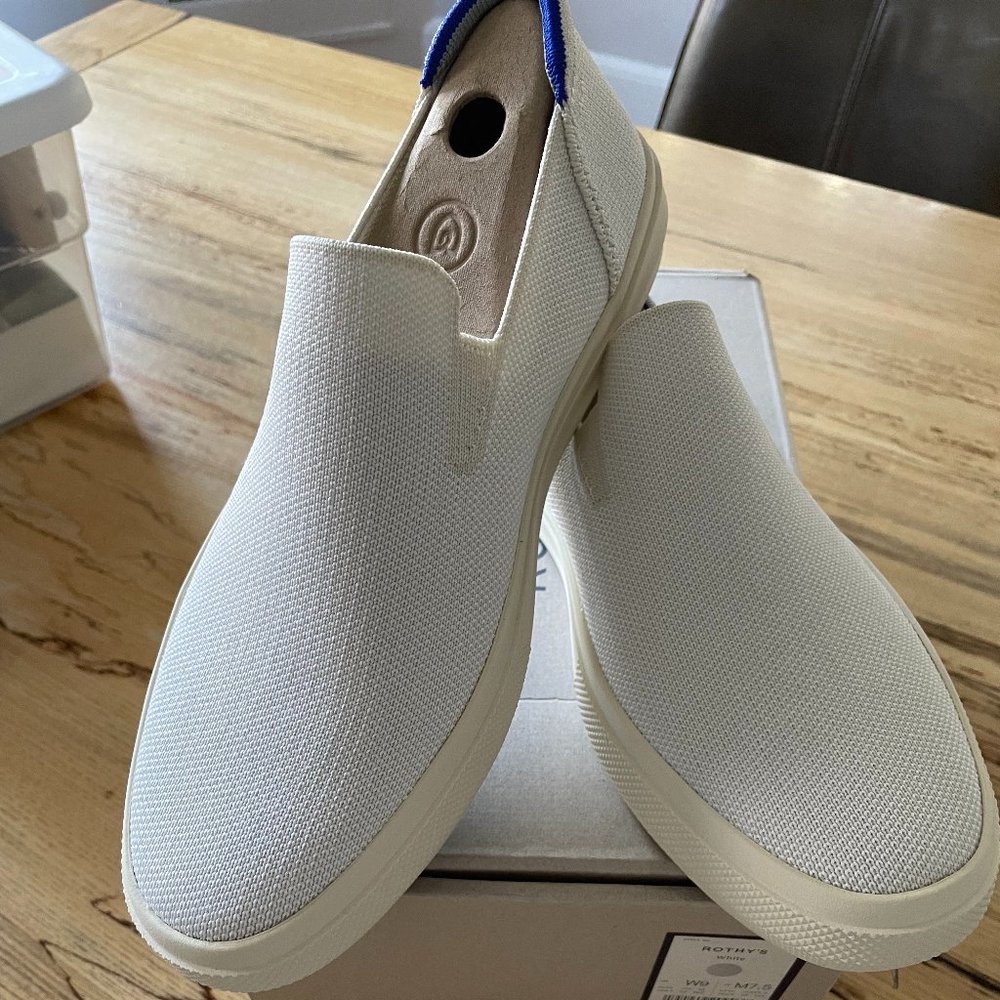 Rothy's white slip-on sneaker, size 9